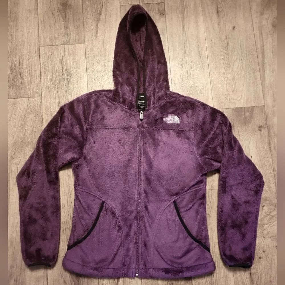 The North Face Fleece Hooded Full Zip Jacket Purple Size S/P